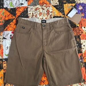 Vans Men's Tan Flat Front Shorts